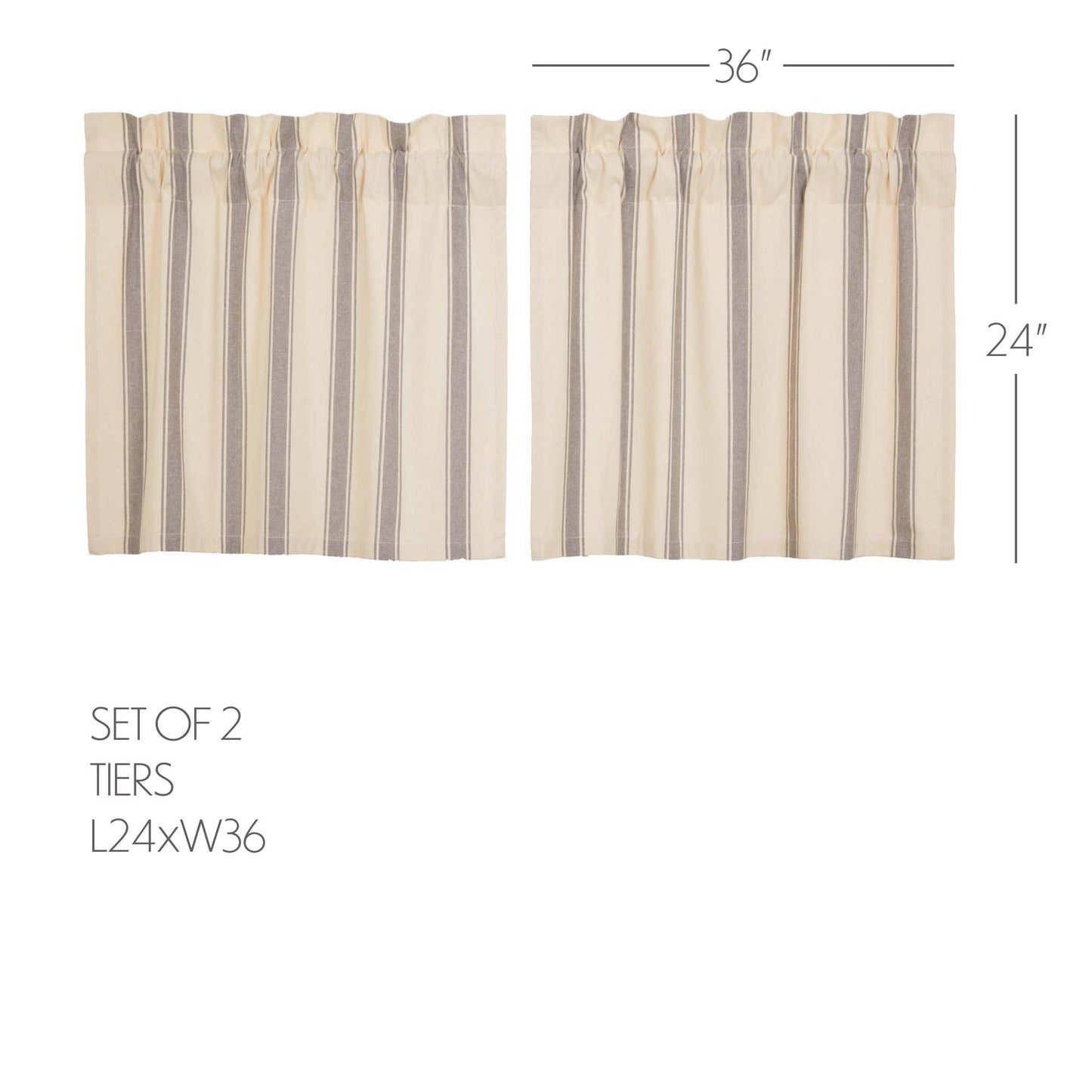 Grace Grain Sack Stripe Tier Set of 2 L24xW36