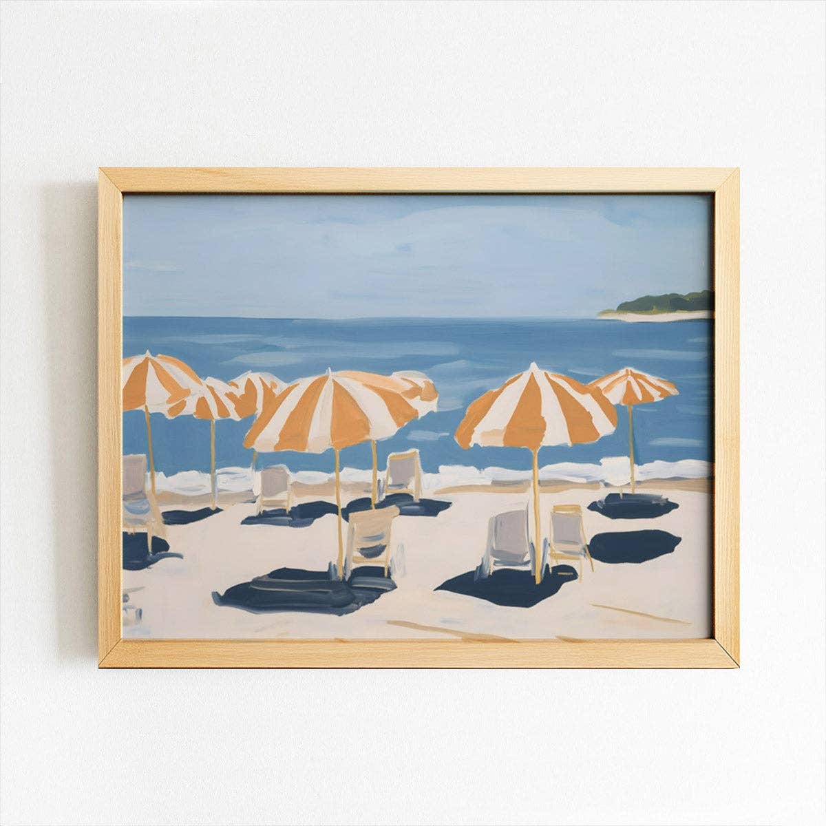 Parasol Beach Art Print: 8x10