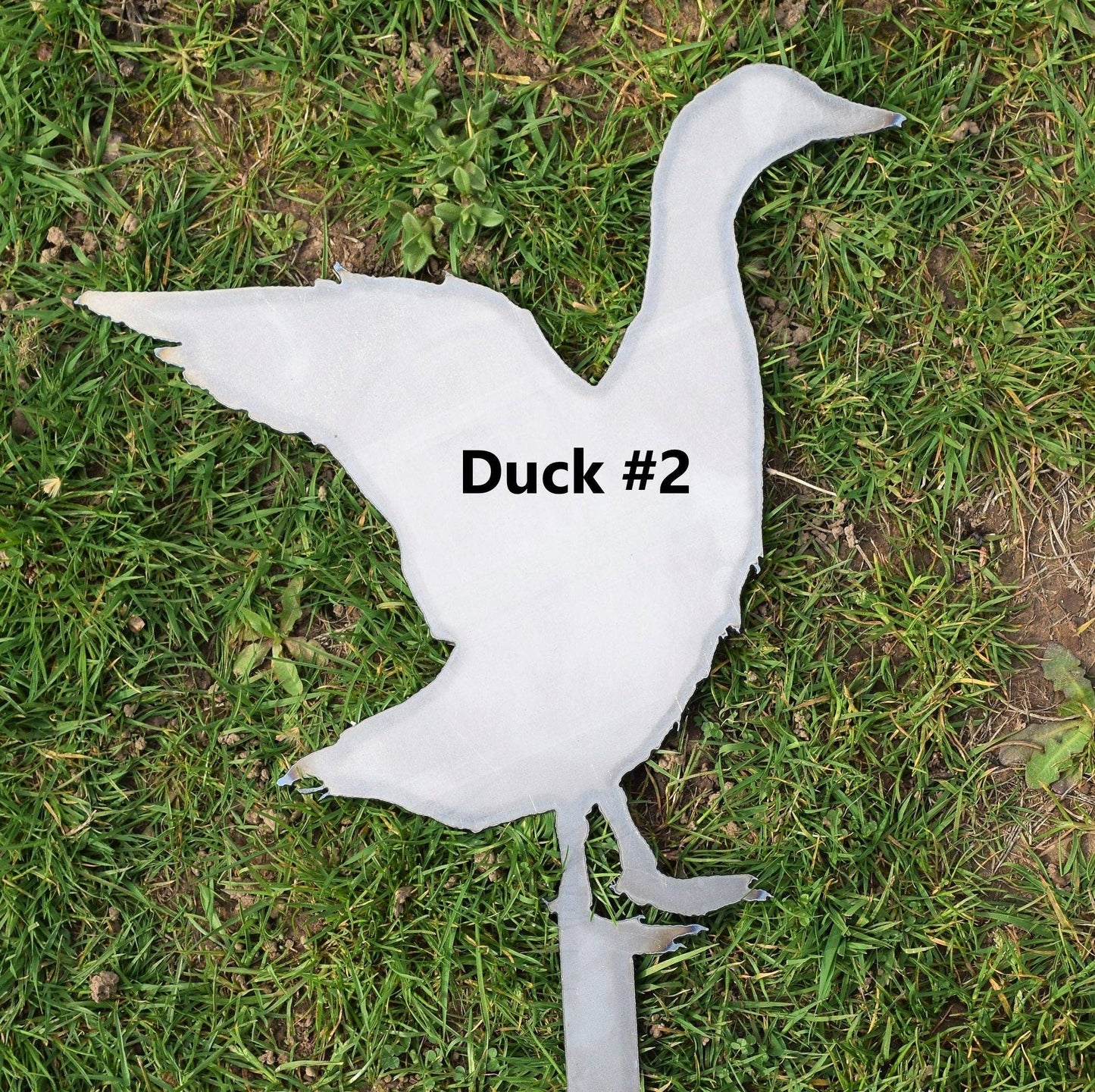 Steel Duck Yard & Garden Stakes: Duck #1