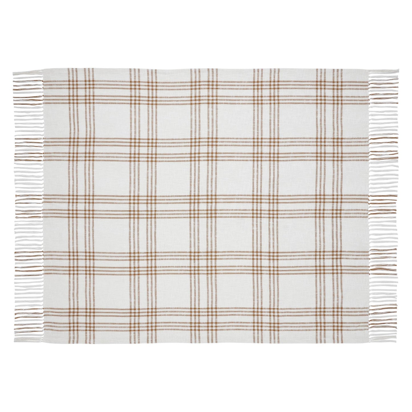 Wheat Plaid Woven Throw 50x60