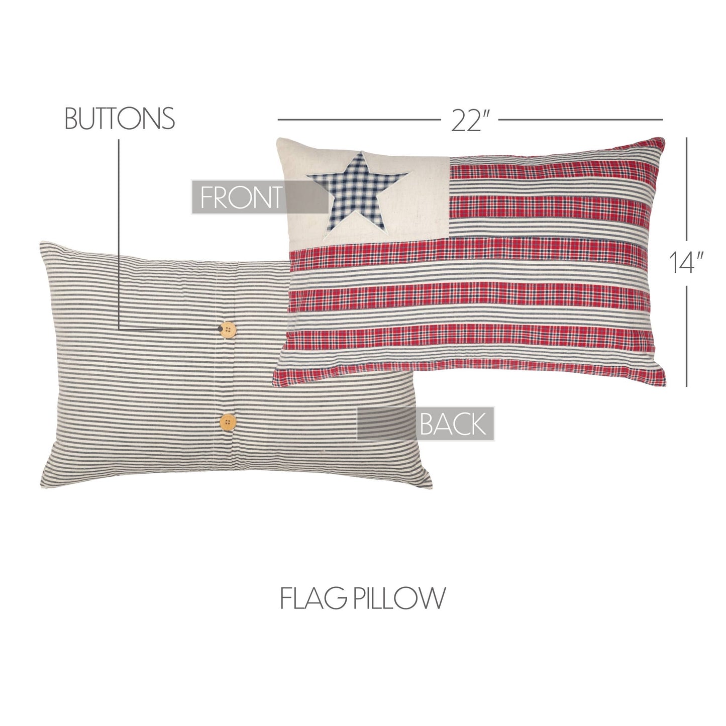 Hatteras Flag Pillow 14x22