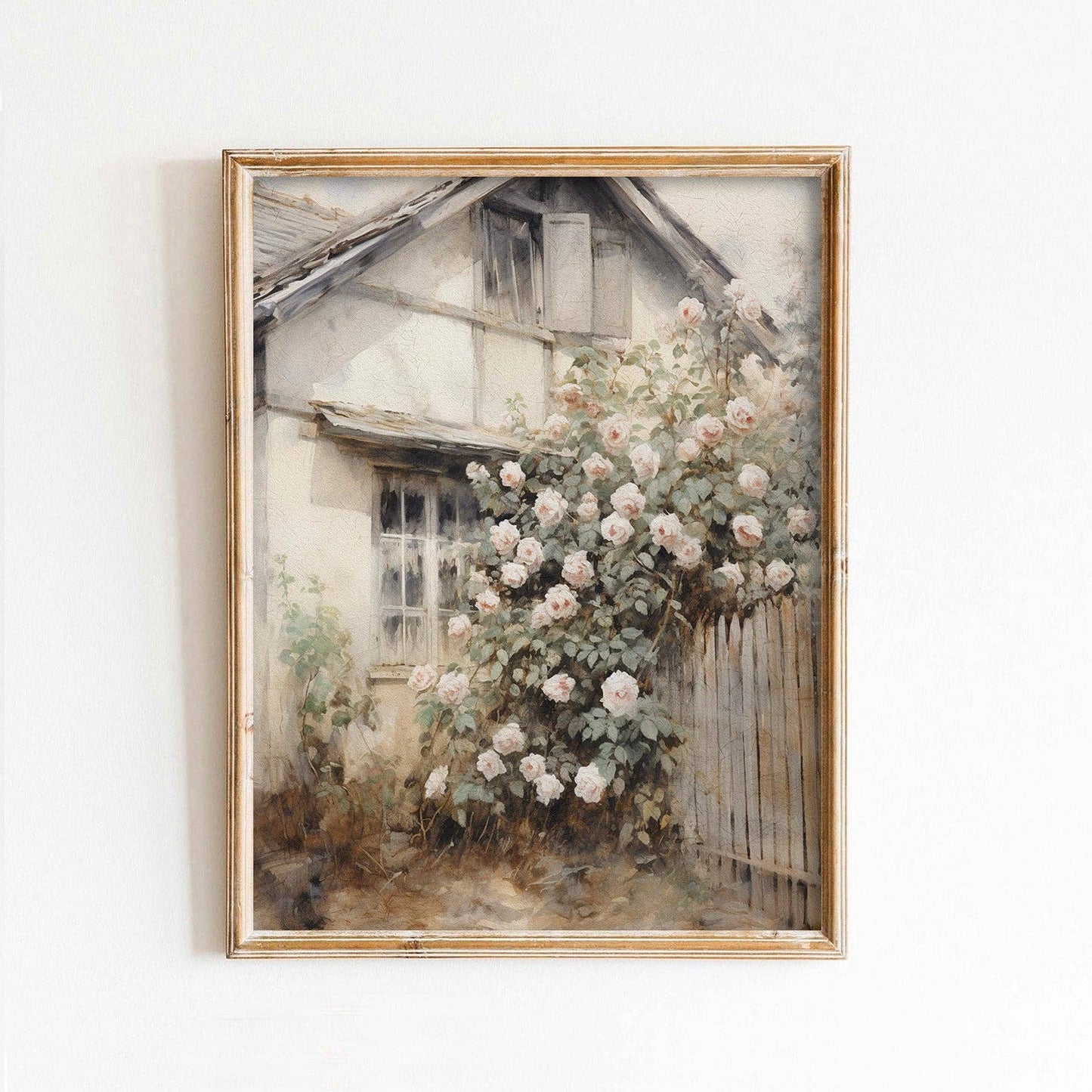 White House Rose Bush Valentine's Art Print: 11x14
