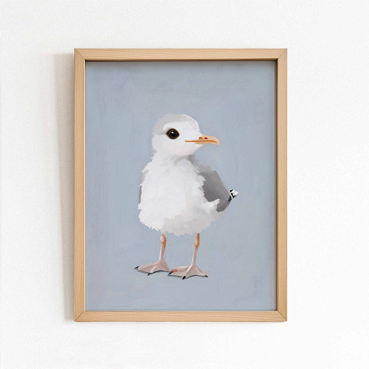 Baby Seagull Summer Art Print: 8x10
