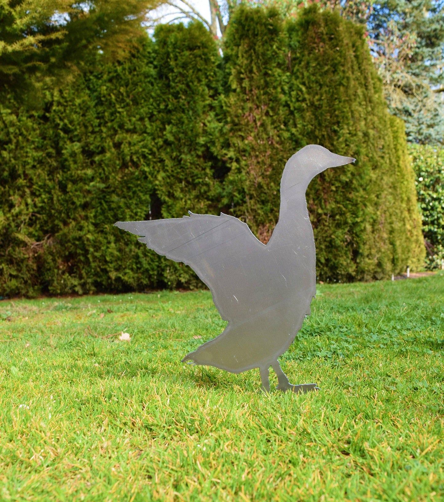 Steel Duck Yard & Garden Stakes: Duck #2