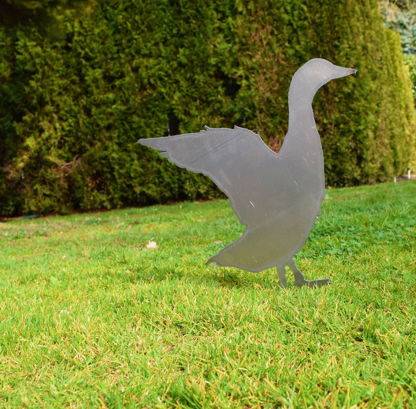 Steel Duck Yard & Garden Stakes: Duck #1