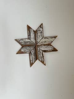 Barnwood Snowflake - star - christmas: 9" medium version