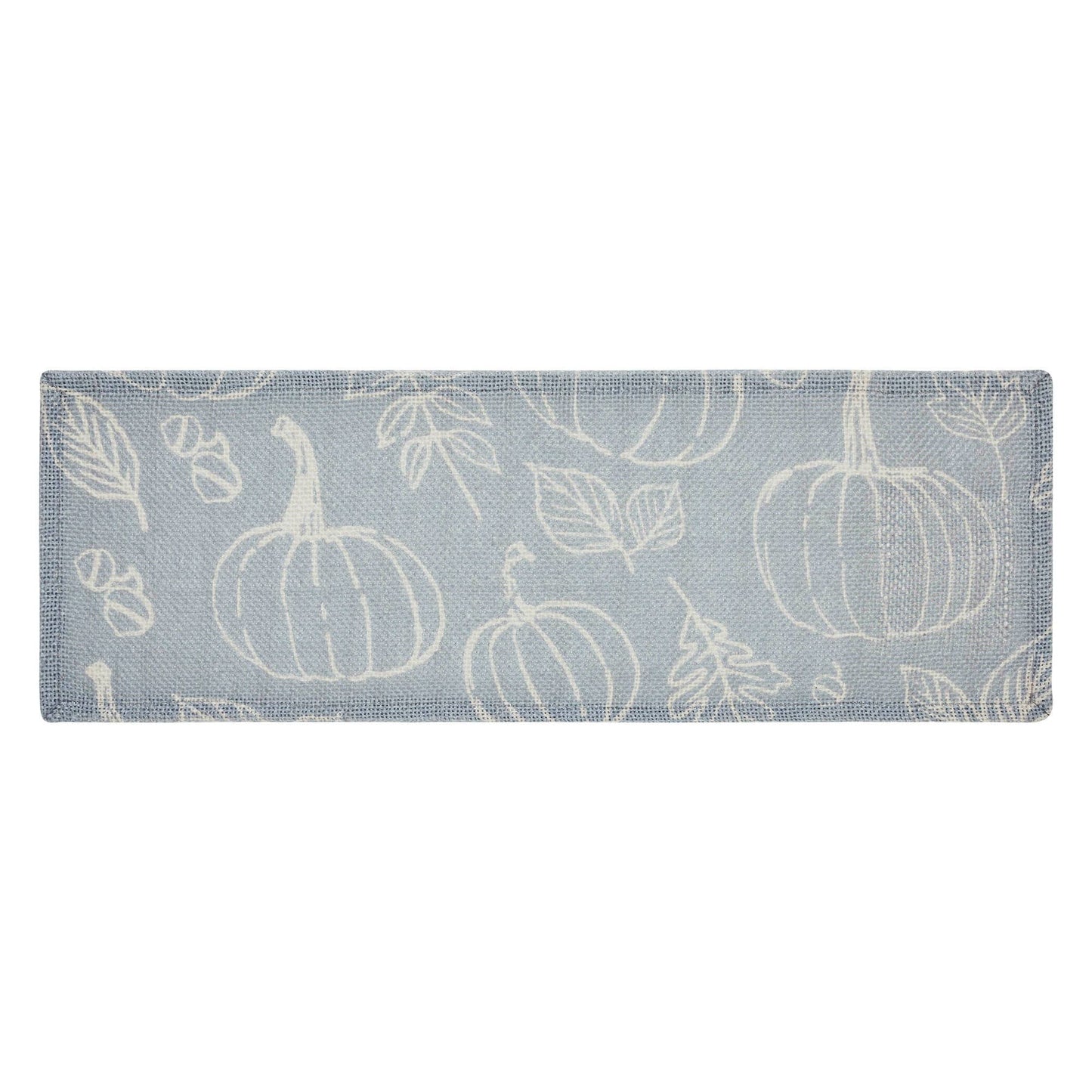 Grey Pumpkin Silhouette Fall Table Runner 8x24 Autumn Harvest Decorative Dining & Coffee Table Accent