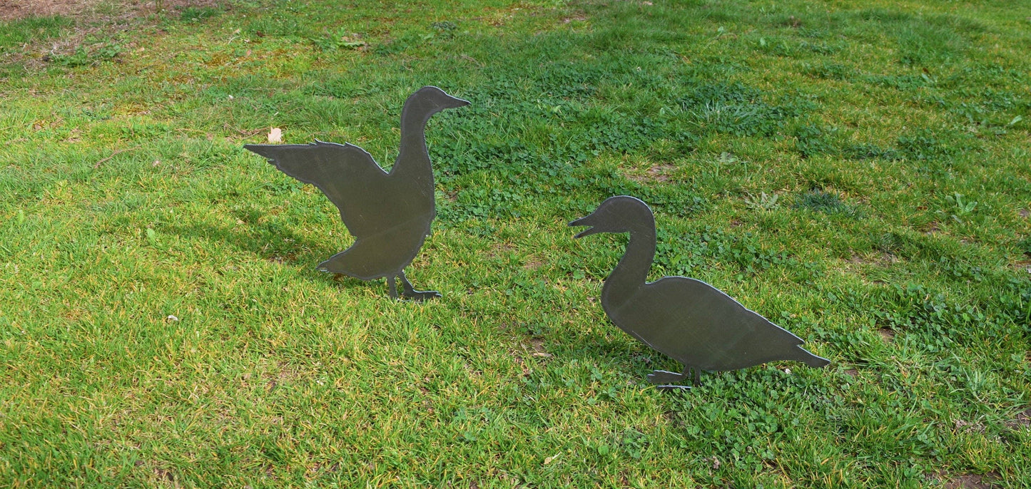 Steel Duck Yard & Garden Stakes: Duck #2