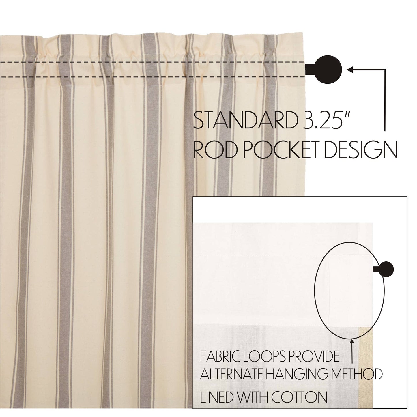 Grace Grain Sack Stripe Tier Set of 2 L24xW36