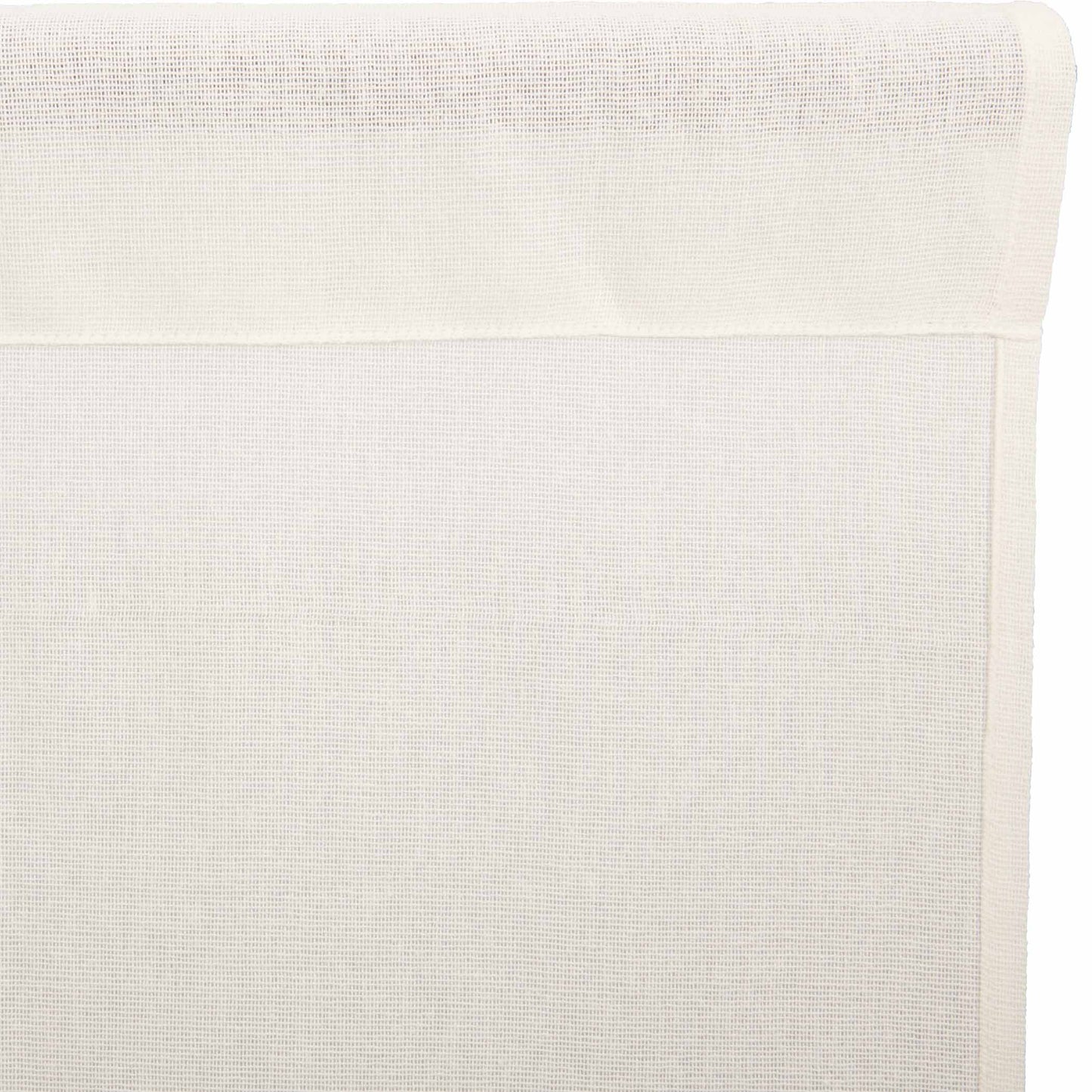 Tobacco Cloth Antique White Short Panel Fringed Set of 2 63x36