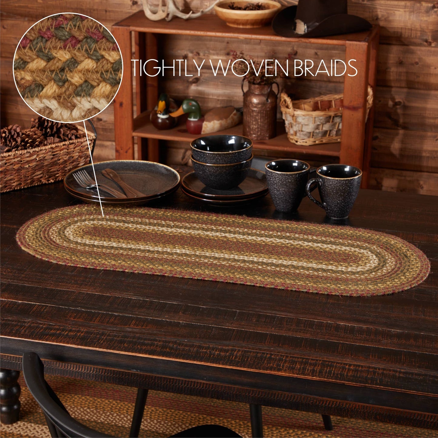 Tea Cabin Jute Runner 13x36