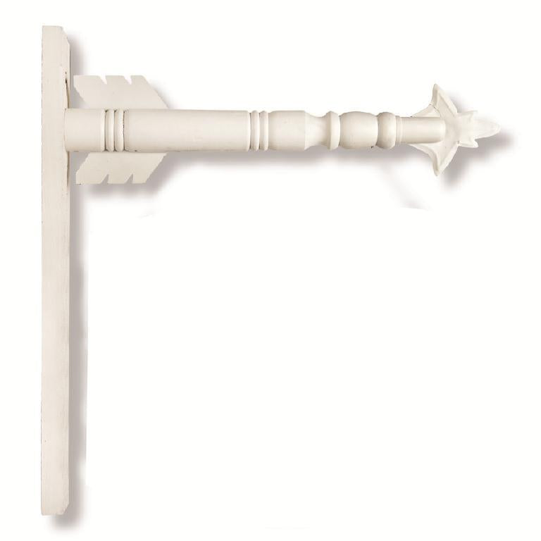 17.5 INCH WHITE WOOD ARROW HOLDER