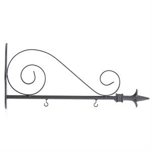 17.5 INCH BLACK METAL SCROLL ARROW HOLDER