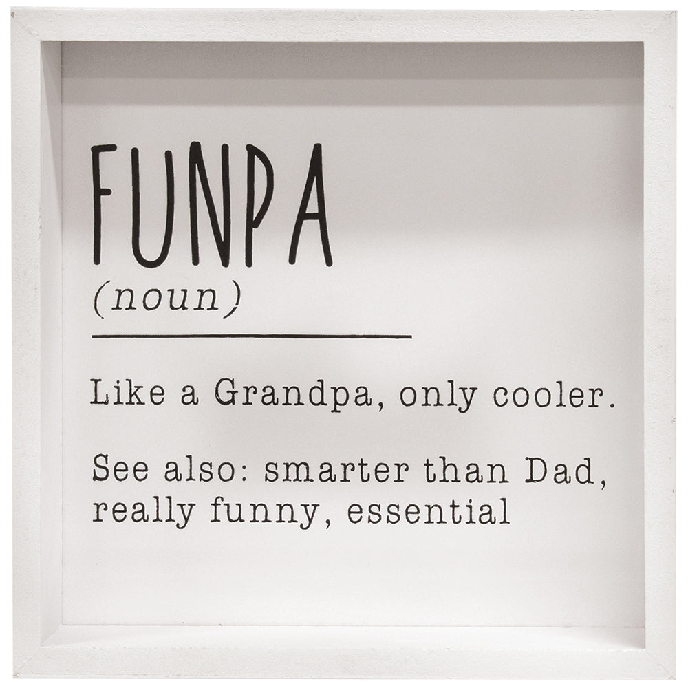 Funpa Definition Framed Box Sign