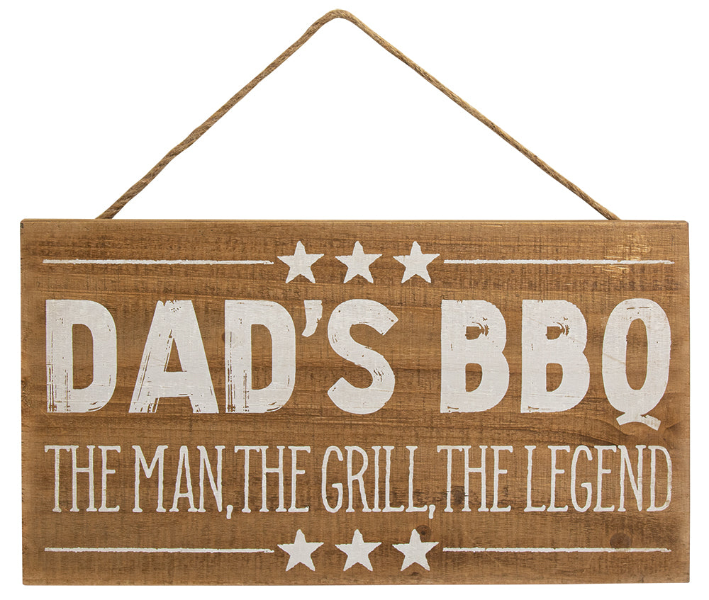 Dad's BBQ Wood Hanging Sign
