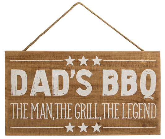 Dad's BBQ Wood Hanging Sign