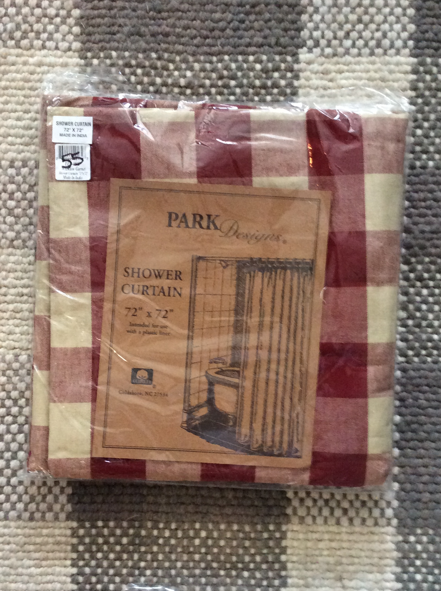 Folded and packaged in plastic, waiting for you to order