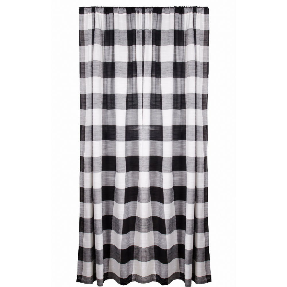 Shower Curtain - Black Buffalo Check