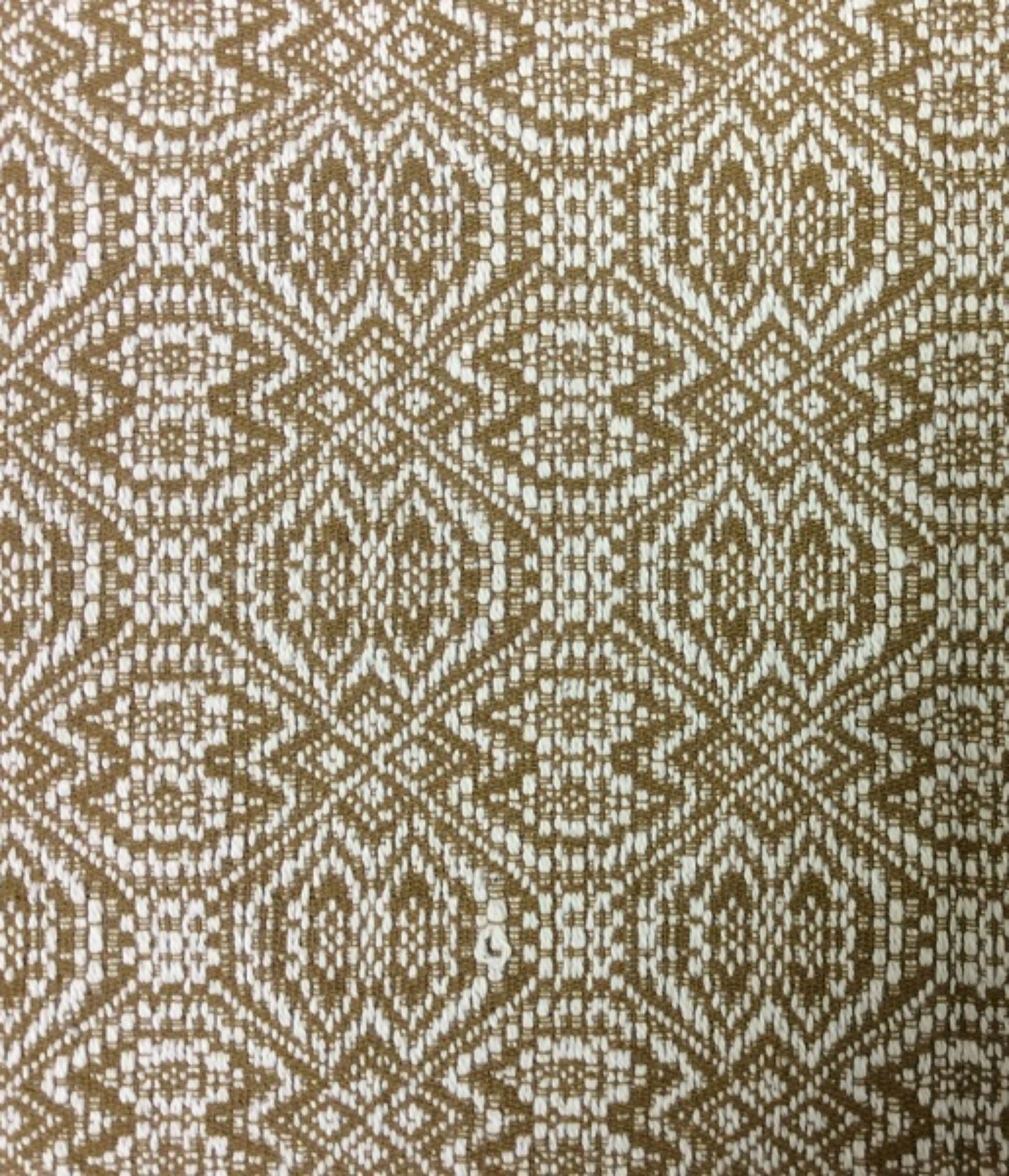 This is a new woven Lover's Knot table runner that is made to look vintage. It measures 32" x 14"