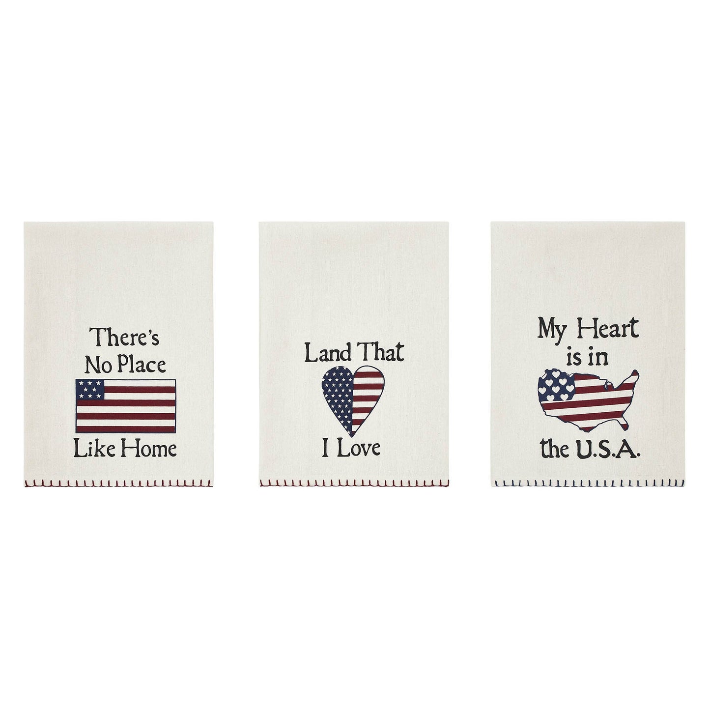 The Land That I Love Tea Towel Set of 3 16x28