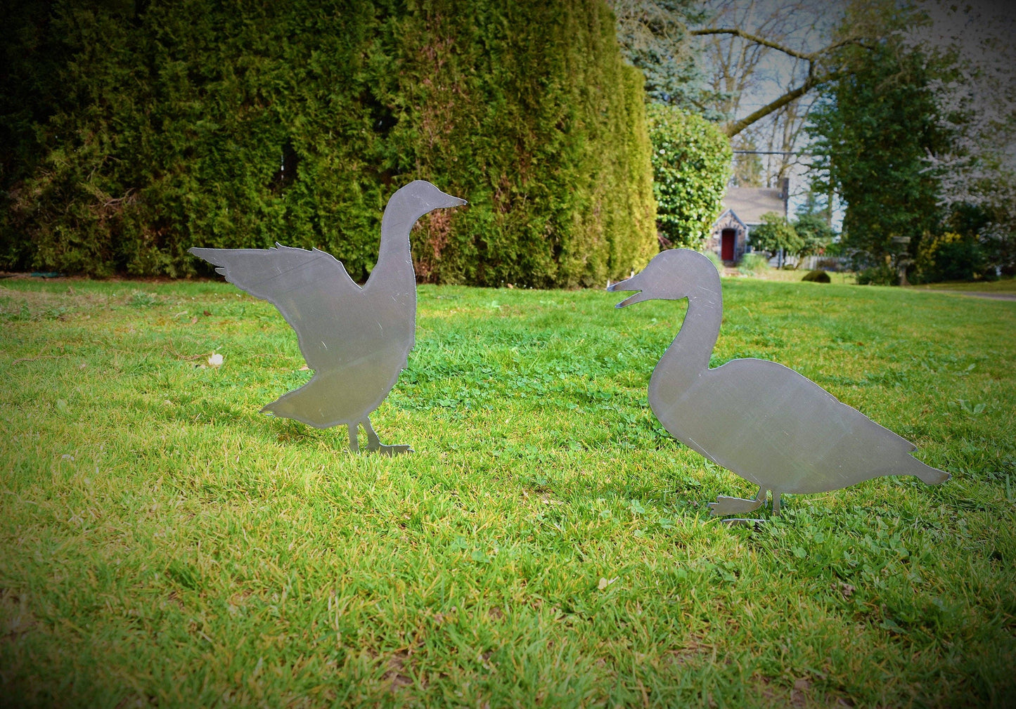 Steel Duck Yard & Garden Stakes: Duck #2
