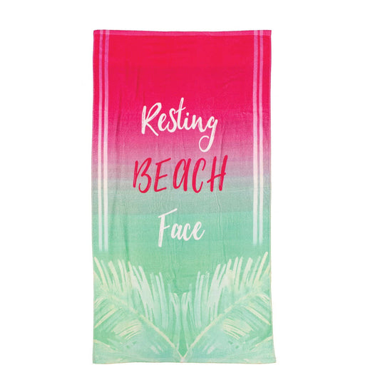 SALE Resting Face Beach Towel