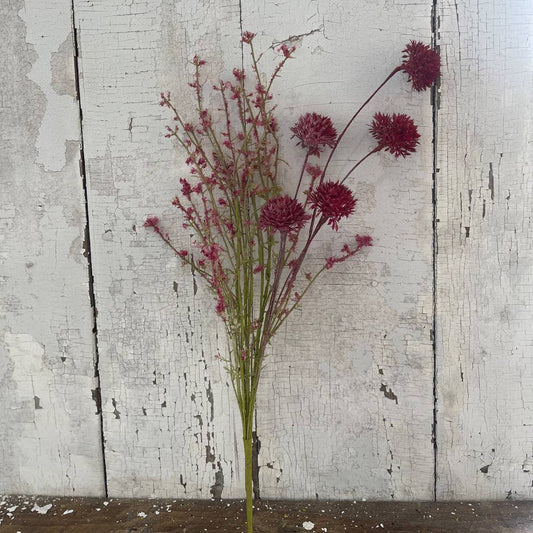 24in Ruby Wildflower Spray