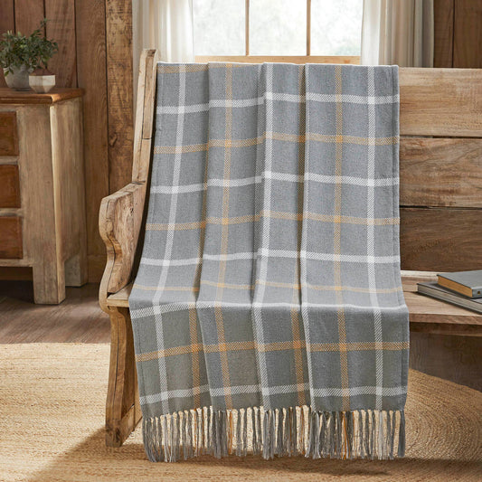 Harvest Blessings Autumn Farmhouse Plaid Throw Blanket 50x60 Rustic Fall Cozy Decorative Sofa Accent