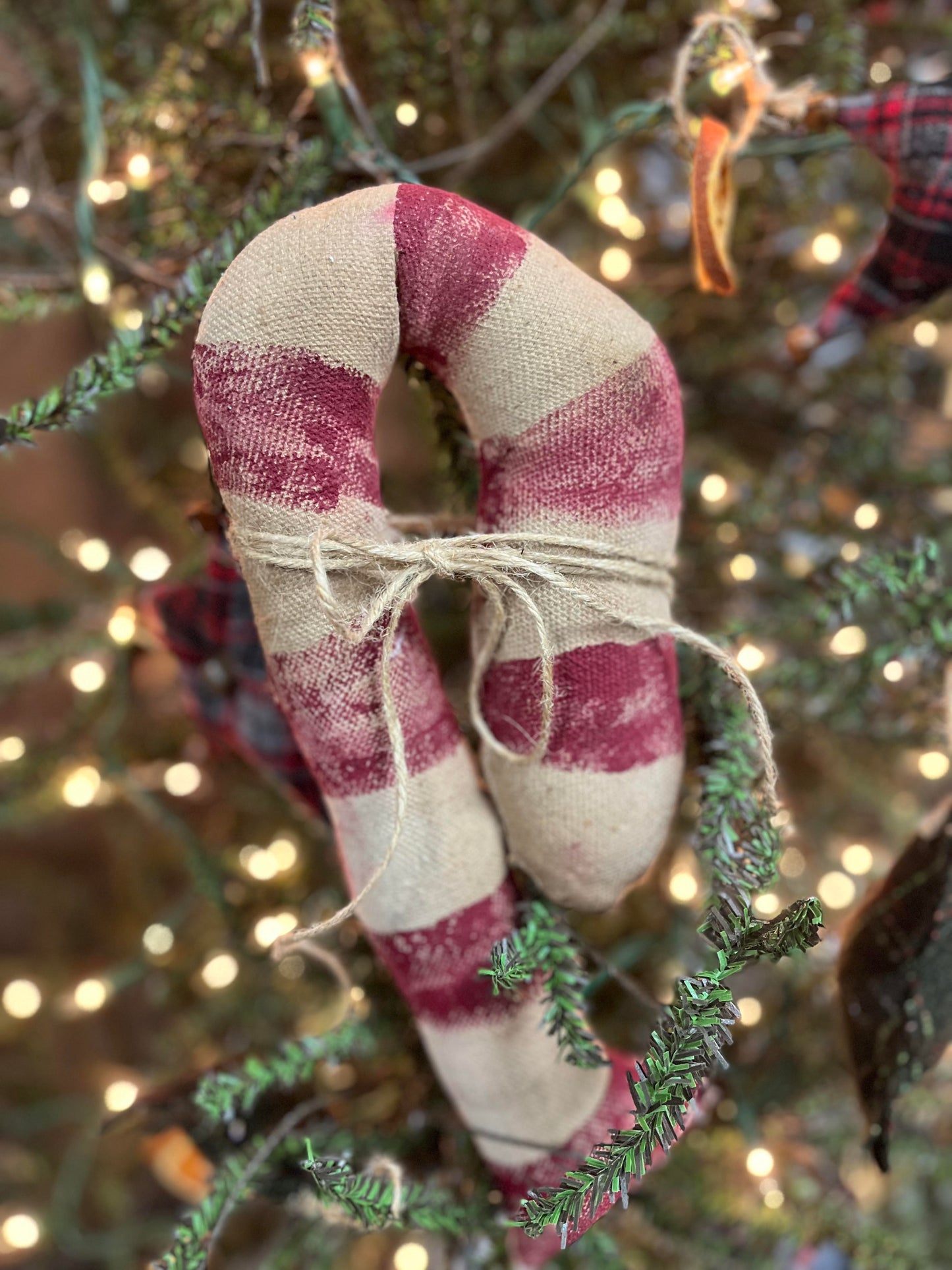 Primitive Handmade Candy Cane