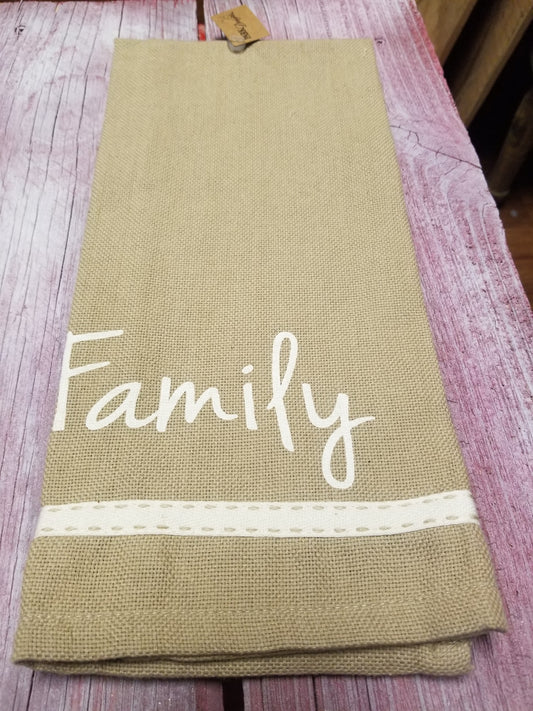 Dishtowel - Embroidered Gather Family