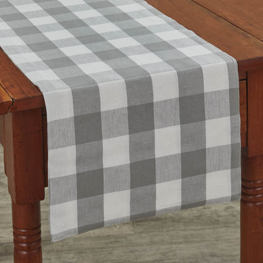 Wicklow Check Backed Table Runner 36"L- Dove