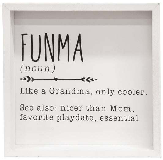 Funma Definition Framed Box Sign