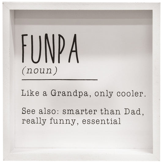 Funpa Definition Framed Box Sign