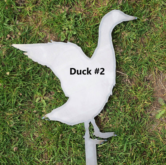 Steel Duck Yard & Garden Stakes: Duck #2