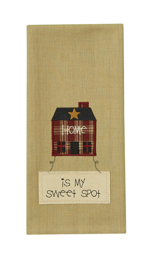 HOME IS MY SPOT EMBROIDERED DISHTOWEL