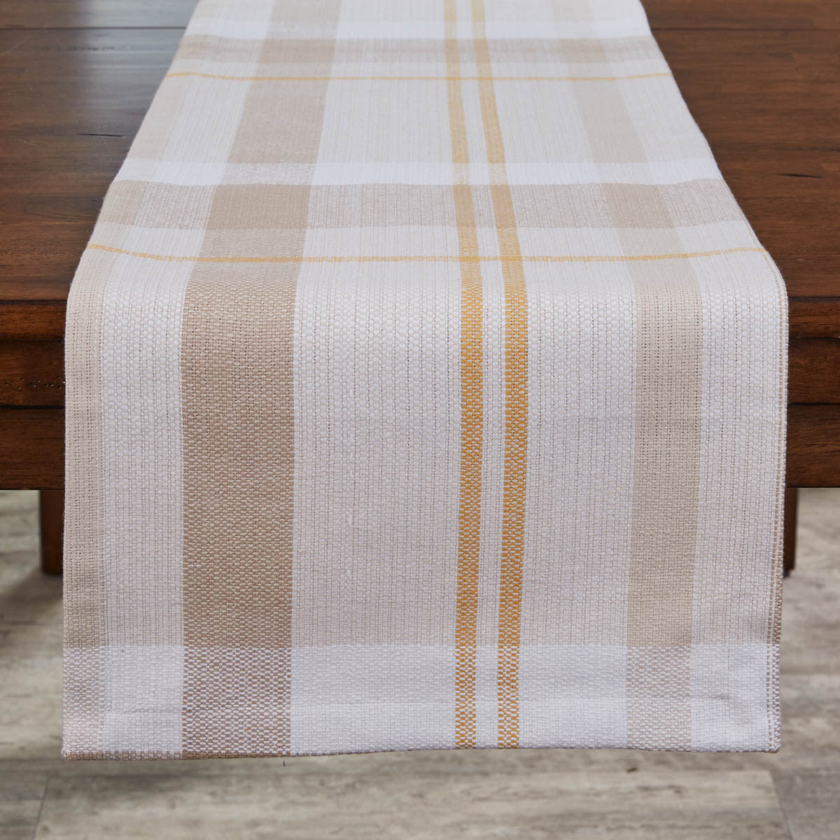 Sunflower Plaid Table Runner