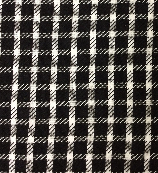 FARMHOUSE CHECK 34" SQUARE BLACK/WHITE