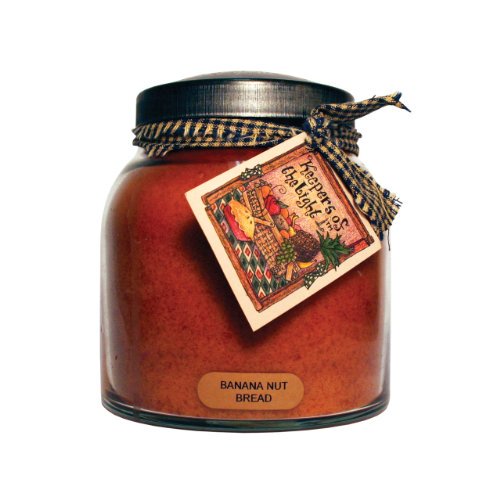 Banana Nut Bread 34-ounce Papa jar candle burns for approximately 155 hours.