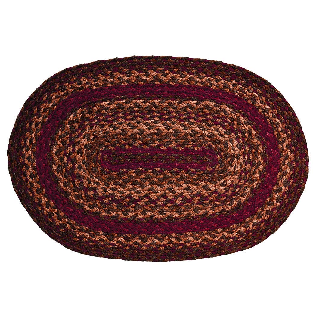 Cinnamon 5'x8' Braided Rug Oval │ IHF Home Decor