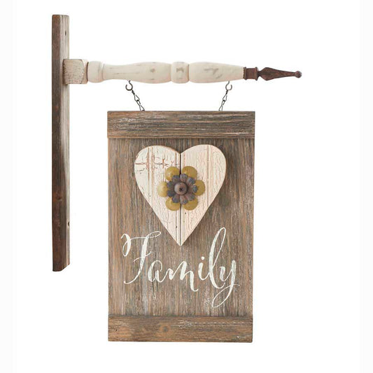 Brown Wood FAMILY Barn Board Arrow Replacement Sign 