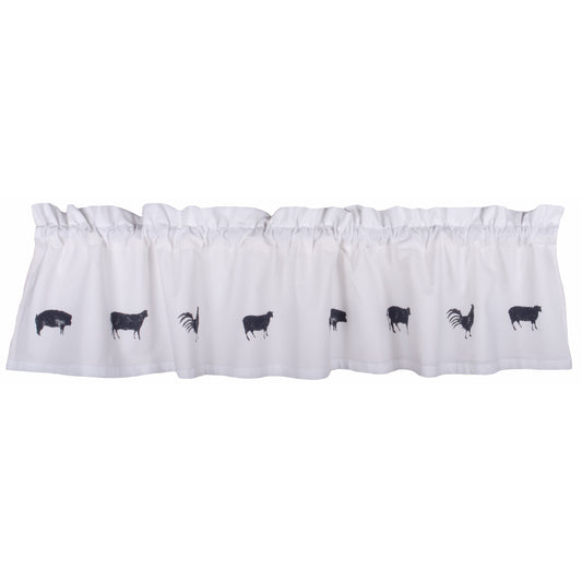 Farmhouse Animal White Valance