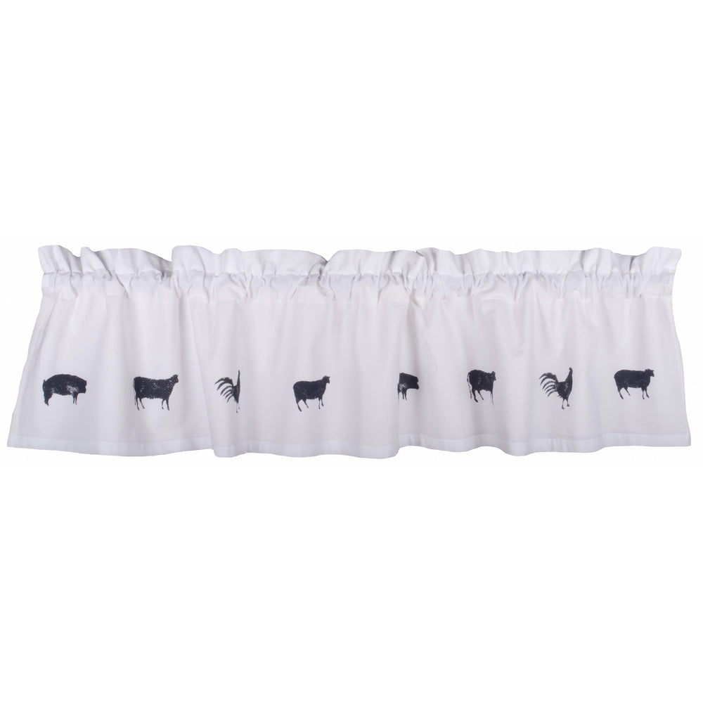 Farmhouse Animal White Valance