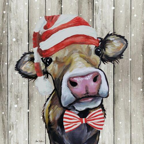 Festive Christmas Cow