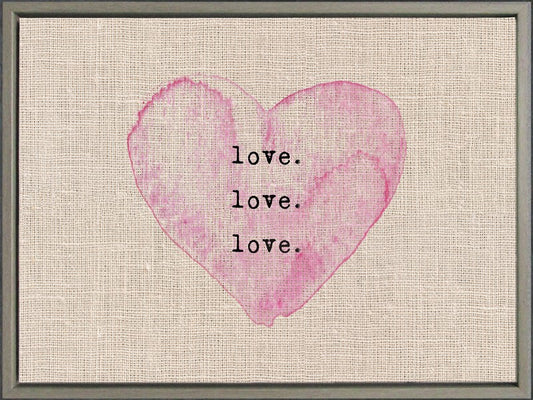 FRAMED CANVAS WALL ART - Love love love