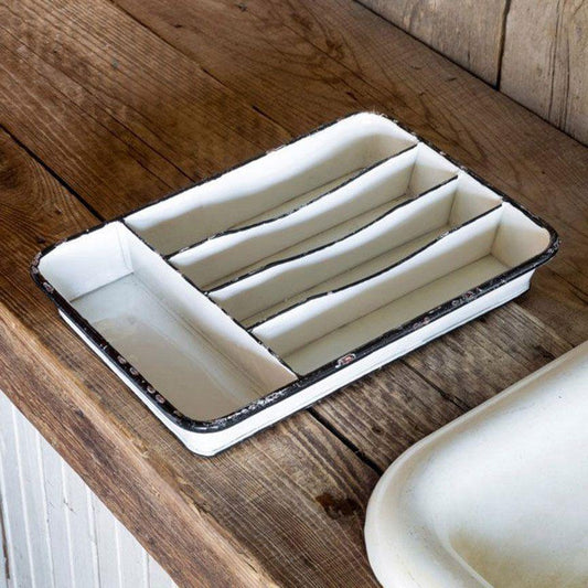 Painted Cafe Flatware Tray - G's Country Barn