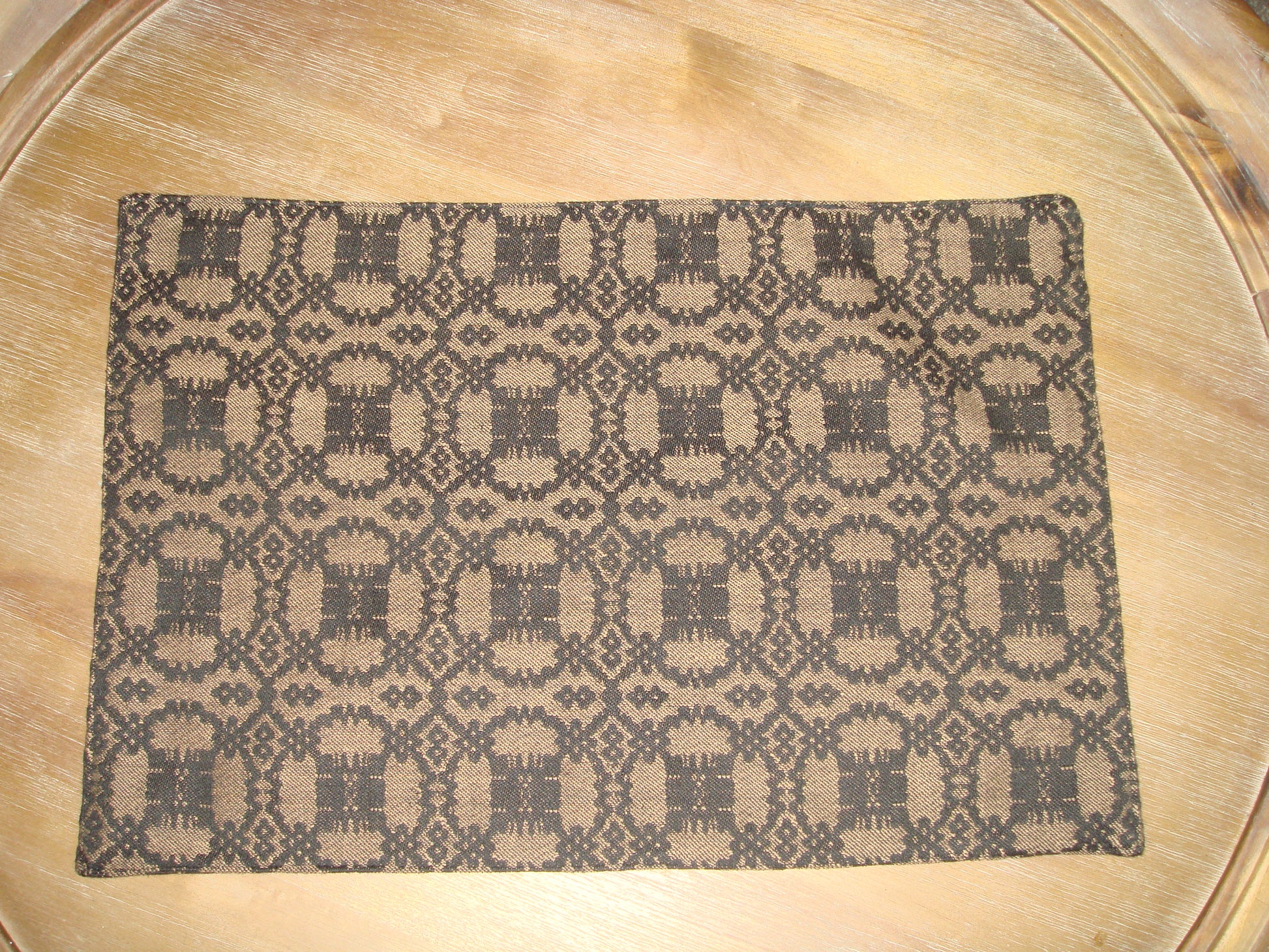 Country Primitive Coverlet Placemat Campbell Black Colonial Kitchen Decor