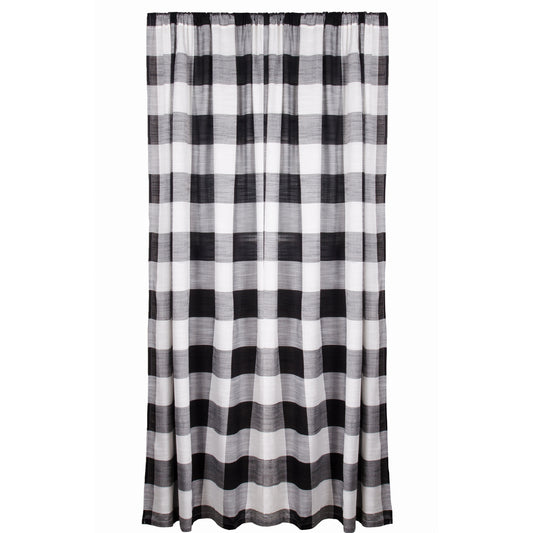 Shower Curtain - Black Buffalo Check