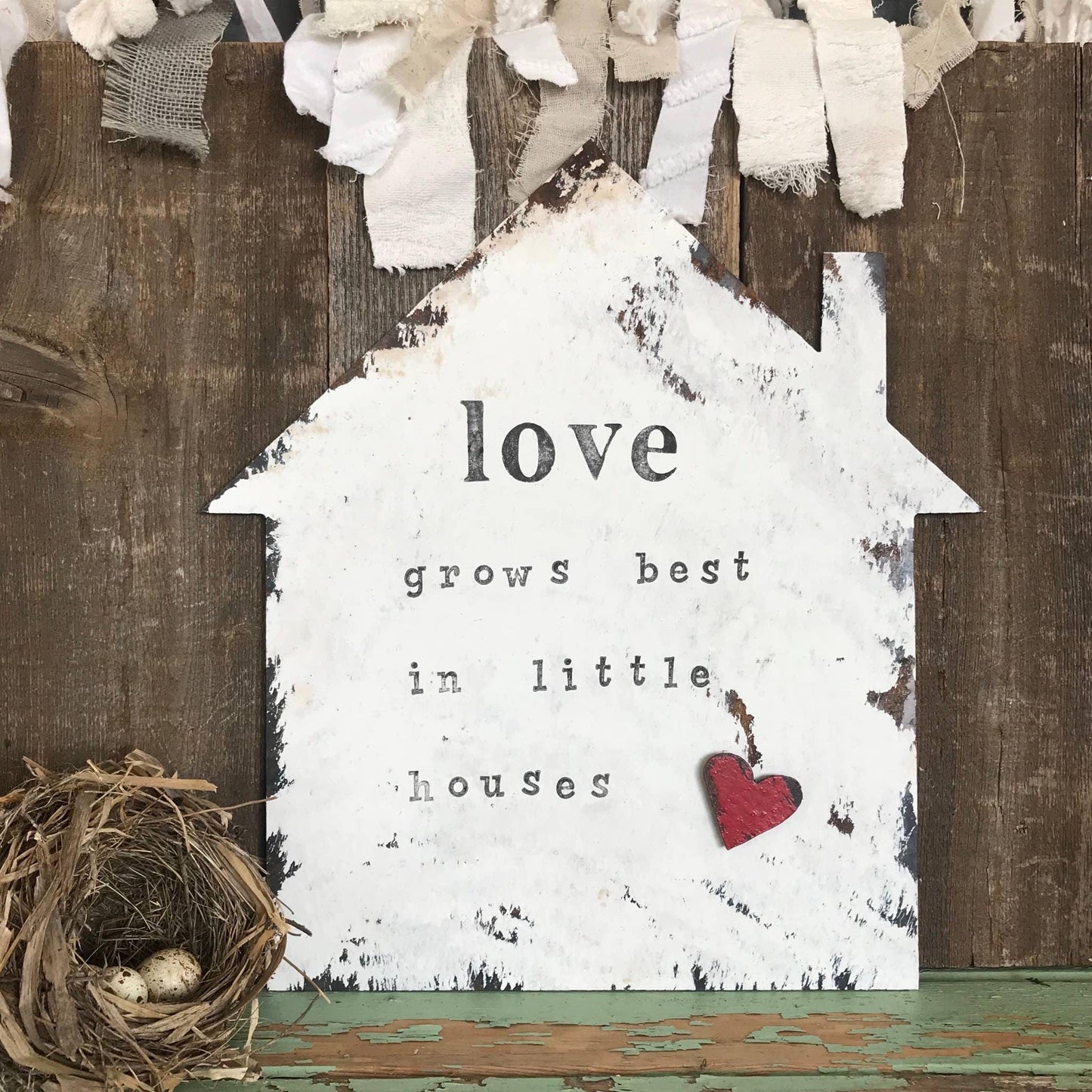 Our Country Homestead - Love Grows Best in Little Houses House Cut Out - G's Country Barn