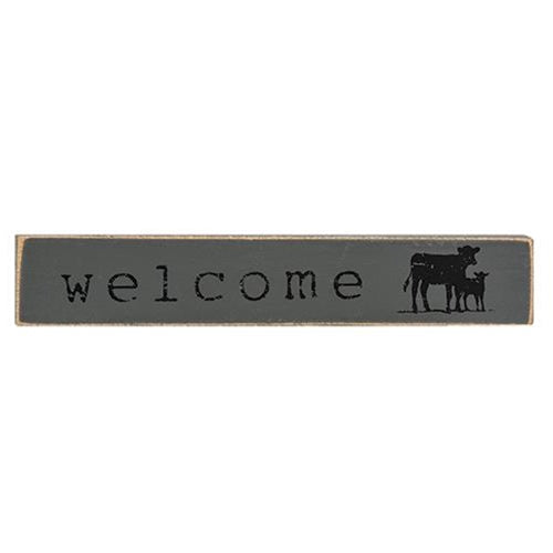 Farmhouse Animals Mini Stick - "Welcome"